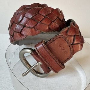 Aeo Leather Belt Brown Woven Size L / XL